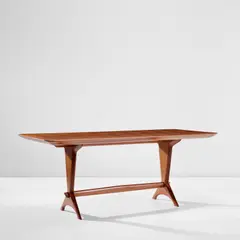 Ico Parisi, Unique table, circa 1949, Sapele-veneered wood, sapele