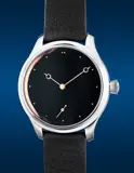 H. Moser & Cie, A beautifully crafted and unusual stainless steel wristwatch with Vantablack dial, pink gold accents, guarantee and presentation box, one of a limited edition of 28 pieces, made in collaboration with The Armoury, Circa 2022