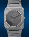Bulgari, A fine, rare and “like-new” limited edition ultra-slim titanium wristwatch with small seconds, bracelet, warranty and presentation box, one of a limited edition of 200 pieces made exclusively for the Japanese market