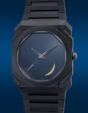 Bulgari, A fine, rare and "like-new" limited edition ultra-slim black ceramic wristwatch with small seconds, bracelet, warranty and presentation box, one of a limited edition of 160 pieces