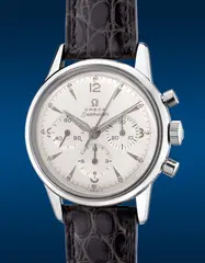 Omega, A well-preserved, fine and attractive stainless steel chronograph wristwatch, Circa 1963