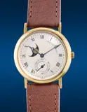 Breguet, A fine and attractive yellow gold wristwatch with small seconds, moonphases and presentation box, Circa 1990s
