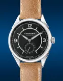 Chopard, A fine, attractive and “new-old-stock" limited edition stainless steel wristwatch with small seconds, luminous black sector dial, warranty and presentation box, numbered 8 of a limited edition of 25 pieces, made in collaboration with Revolution, Circa 2022