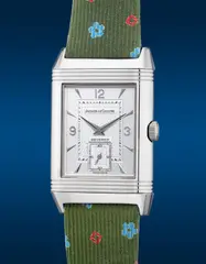 Jaeger-LeCoultre, A fine and rare limited edition white gold rectangular-shaped reversible wristwatch with small seconds, guarantee and presentation box, numbered 47 of a limited edition of 100 pieces, made in commemoration of the 100th Anniversary of Juventus F.C., Circa 1997