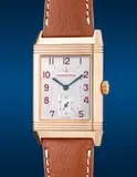 Jaeger-LeCoultre, A fine and rare limited edition pink gold rectangular-shaped reversible wristwatch with small seconds, enamel crest of Torino F.C., warranty and presentation box, numbered 7 of 25 pieces, made in commemoration of the 100th Anniversary of Torino F.C., Circa 2008