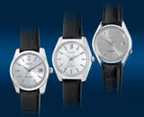 Grand Seiko, A set of three limited edition stainless steel wristwatches with guarantee and presentation box, one of 55 sets made in commemoration of the 55th Anniversary of Grand Seiko, Circa 2015