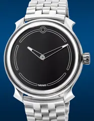 Ming, A beautifully crafted and unusual grade 5 titanium wristwatch with luminous black dial, bracelet, warranty and presentation box, one of a limited edition of 15 pieces, Circa 2021