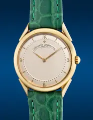 Vacheron Constantin, A fine and elegant yellow gold wristwatch with guilloche dial, Circa 2000s