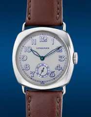 Longines, A fine and rare limited edition cushion-shaped stainless steel wristwatch with small seconds, numbered 768 of a limited edition of 1000 pieces, made to commemorate the 130th Anniversary of Longines and the 165th celebration of their horological activities, Circa 1997
