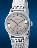 Longines, A fine and elegant “new-old-stock" limited edition stainless steel wristwatch with small seconds, two-tone sector dial, bracelet, warranty and presentation box, numbered 401 of a limited edition of 500 pieces, made in collaboration with HODINKEE, Circa 2021