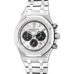Audemars Piguet, A fine, attractive and well-preserved stainless steel chronograph wristwatch with date, bracelet, warranty and presentation box, Circa 2017