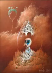 August Vilella, Memories, 2020, oil on canvas, in artist's frame