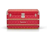 Louis Vuitton x Supreme, Monogram Malle Courrier Trunk 90 (Red), 2017, coated fabric and cowhide leather trim with man-made lining