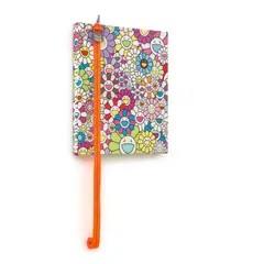 Takashi Murakami and Virgil Abloh, Flower Belt, 2018, sublimation printing, Off-White Belt and Off-White zip ties on canvas mounted on aluminium frame