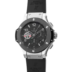 Hublot, An attractive limited edition ceramic and steel chronograph wristwatch with small seconds, date, warranty and presentation box, numbered 88 of a limited edition of 250 pieces, Circa 2007