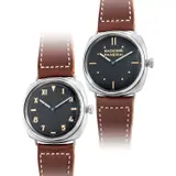 Panerai, An attractive and “new-old-stock” limited edition set of stainless steel wristwatches with certificate and presentation box, made in a limited edition of 750 pieces, Circa 2013