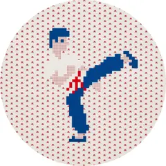 Kung Fu by Invader, 2015, screenprint in colours on paper, sold Mar 2022