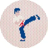 Invader, Kung Fu, 2015, screenprint in colours on paper