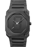 Bulgari, A fine and attractive limited edition ultra-slim black ceramic wristwatch with small seconds, bracelet, warranty and presentation box, made in a limited edition of 120 pieces