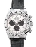 Rolex, A well-preserved, fine and attractive white gold chronograph wristwatch with guarantee and presentation box
