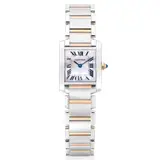 Claude Moliterni, A Stainless Steel, Pink Gold and Mother-of-Pearl 'Tank Française' Wristwatch