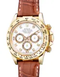 Rolex, A rare and attractive yellow gold chronograph wristwatch with diamond-set indexes and presentation box