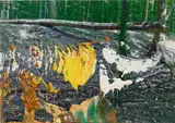 17.7.2015 (3) by Gerhard Richter, 2015, oil on colour photograph, sold Sep 2022