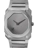Bulgari, A fine, rare and well-preserved limited edition ultra-slim titanium wristwatch with small seconds, bracelet, warranty and presentation box, one of a limited edition of 200 pieces made exclusively for the Japanese market