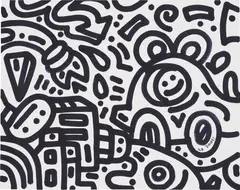 Untitled by Sam Cox, 2017, marker pen on paper, sold Sep 2022