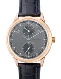 Patek Philippe, A fine, attractive and well-preserved pink gold annual calendar wristwatch with small seconds, two-tone regulator dial, Certificate of Origin and presentation box