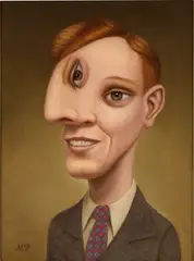 Marion Peck, Business Man, 2018, oil on panel