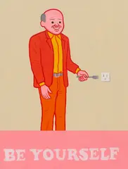Joan Cornellà, Be Yourself, 2019, acrylic on paper
