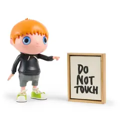 Do Not Touch by Javier Calleja, 2020, resin, steel, string and acrylic on canvas, sold Sep 2022