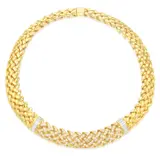 Tiffany & Co., A Gold and Diamond Necklace