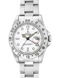 Rolex, A fine and well-preserved stainless steel dual-time wristwatch with center seconds, date, 24-hour indication, bracelet, guarantee and presentation box, Circa 1995