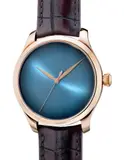 H. Moser & Cie, A fine and rare limited edition pink gold wristwatch with "Funky Blue” fumé dial, center seconds, guarantee and presentation box, one of a limited edition of 100 pieces, Circa 2020