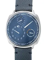 Ressence, A very unusual and rare titanium wristwatch with orbiting hour, day of the week, day and night indication, warranty and presentation box, Circa 2017