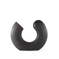 WE ALL MAKE THE FLOWERS GROW III (Black) by Josh Sperling, 2018, porcelain vase with black glaze, sold Sep 2022