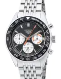 Heuer, A fine and attractive stainless steel chronograph wristwatch with date, bracelet, warranty and presentation box, made in collaboration with Hodinkee, Circa 2018