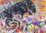 Homage to Director Hideaki Anno: Godzilla Resurgence & Evangelion by Takashi Murakami, 2019, silkscreen, offered Sep 2022