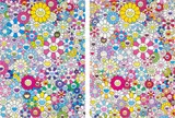 Two Works: (i) Shangri-La Shangri-La Multicolour; (ii) I Look Back and There, My Beautiful Memories by Takashi Murakami, offset lithographs, sold Sep 2022