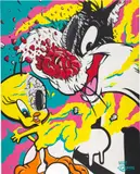 Matt Gondek, Tweety and Sylvester, 2017, acrylic on canvas