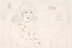 Ann in the Studio by David Hockney, etching and aquatint on paper, offered Feb 2022