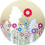 A Memory of Him and Her on a Summer Day by Takashi Murakami, offset print with cold stamp and high gloss varnishing on paper, sold Feb 2022