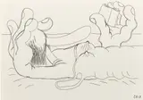 Untitled by Louise Bonnet, 2018, pen on paper, sold Feb 2022