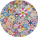 Celestial Flower by Takashi Murakami, offset lithograph on paper, sold Feb 2022