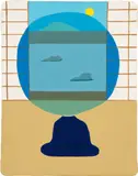 Peter McDonald, Blue Zazen, 2010, acrylic gouache on canvas