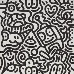 Sam Cox, Black & White #19, 2019, acrylic on canvas
