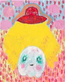 Adam Handler, Nintendo Ghost Abduction in Mystery Land, acrylic and oil stick on canvas
