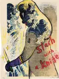 Slash with a Knife from the series In the Floating World by Yoshitomo Nara, 1999, reworked woodcut, colour Xerox on paper, sold Apr 2022